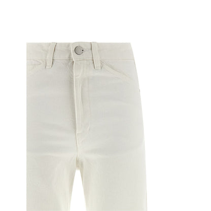 Lemaire White Cotton High-Waisted Jean