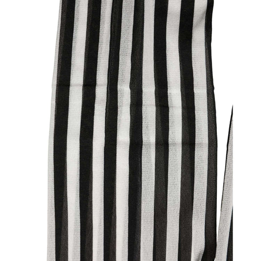 Dolce & Gabbana Black White Stripes Tights Stocking Pantyhose Socks