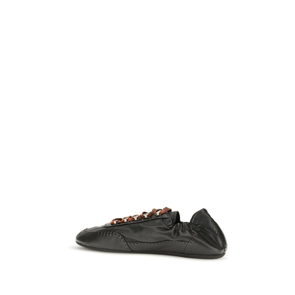 Prada Black Lamb Ovis Aries Athletic Sneakers