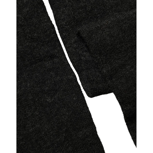 Dolce & Gabbana Dark Gray Wool Over Calf Long Women Accessory Socks