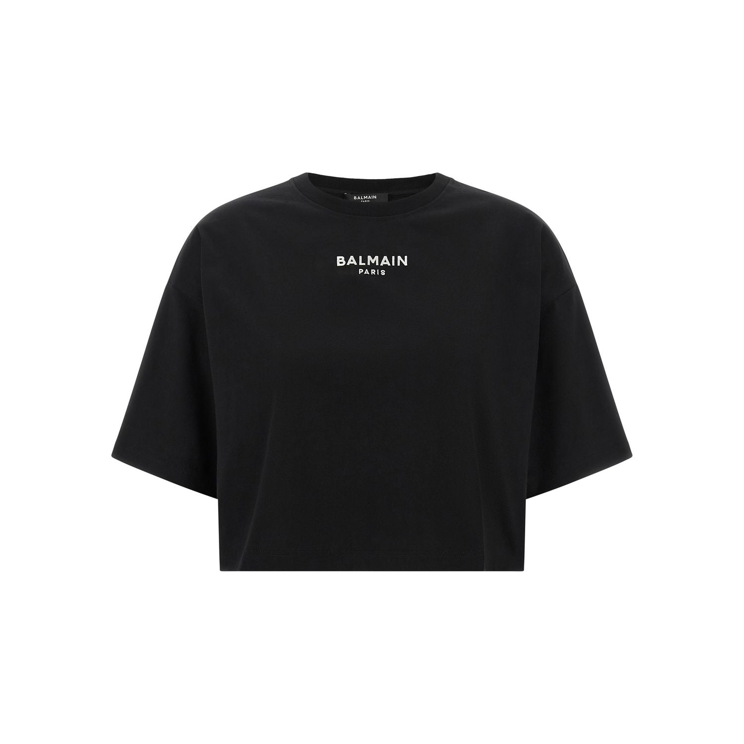 Balmain Black Cotton T-Shirt