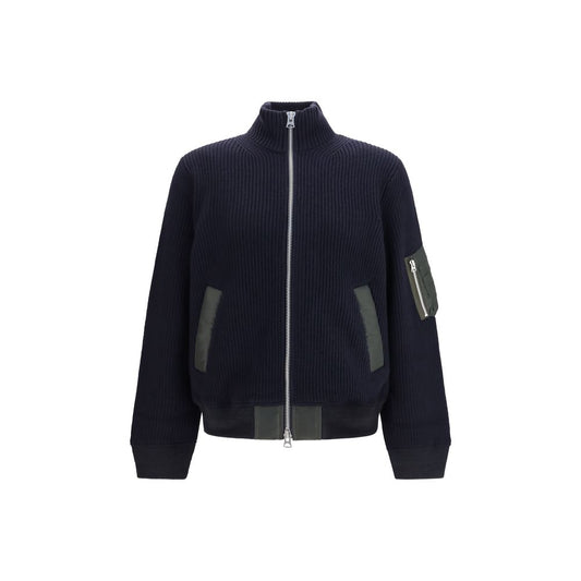 Sacai Blue Wool Oves Aries Sweatshirt