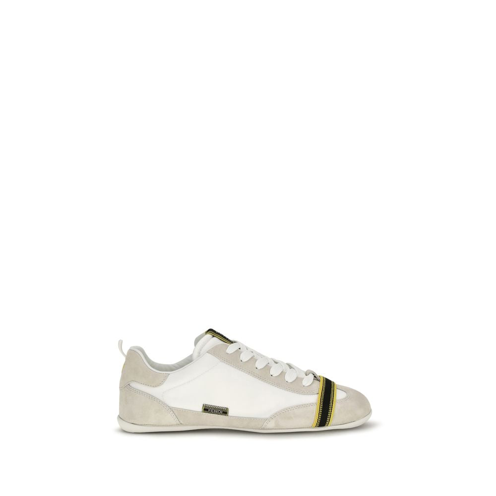Fendi Gray Fabric Athletic Sneakers