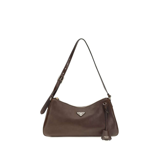Prada Brown Calf Leather Bos Taurus Shoulder Bag