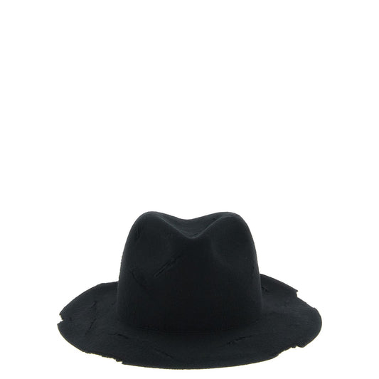 Yohji Yamamoto Black Wool Fedora
