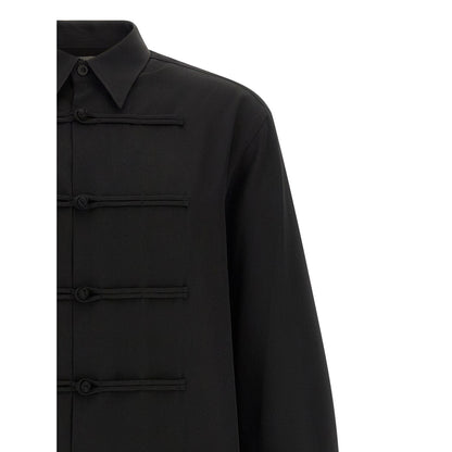 Yohji Yamamoto Black Wool Blouse
