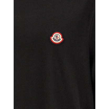 Moncler Black Cotton T-Shirt