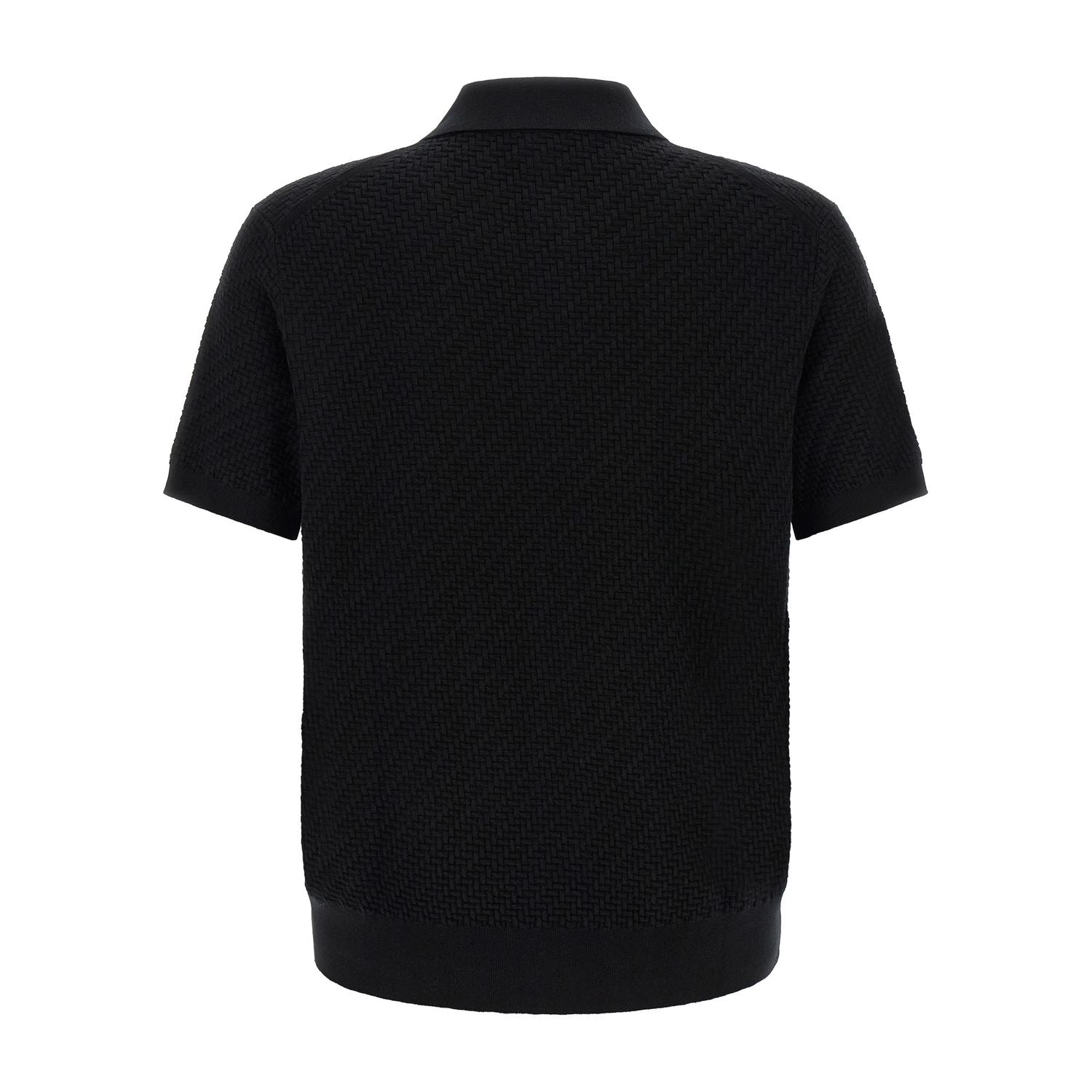 Brioni Black Cotton Polo Shirt