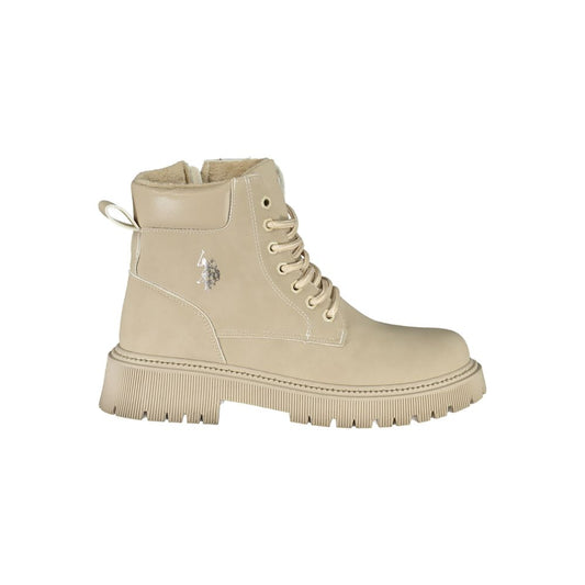 U.S. POLO ASSN. Beige Polyurethane Women Boot