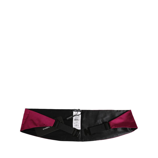 Dolce & Gabbana Burgundy 100% Silk Belt Waist Cummerbund