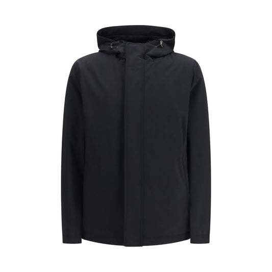 Herno Black Polyester Full-Length Jacket