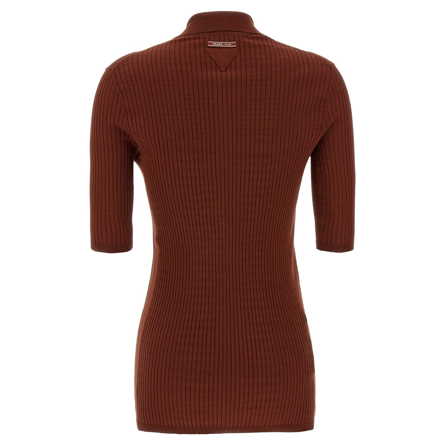Prada Brown Cotton Polo Shirt
