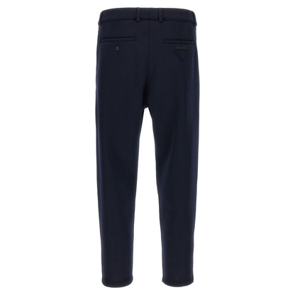 Prada Blue Polyester Casual Pants