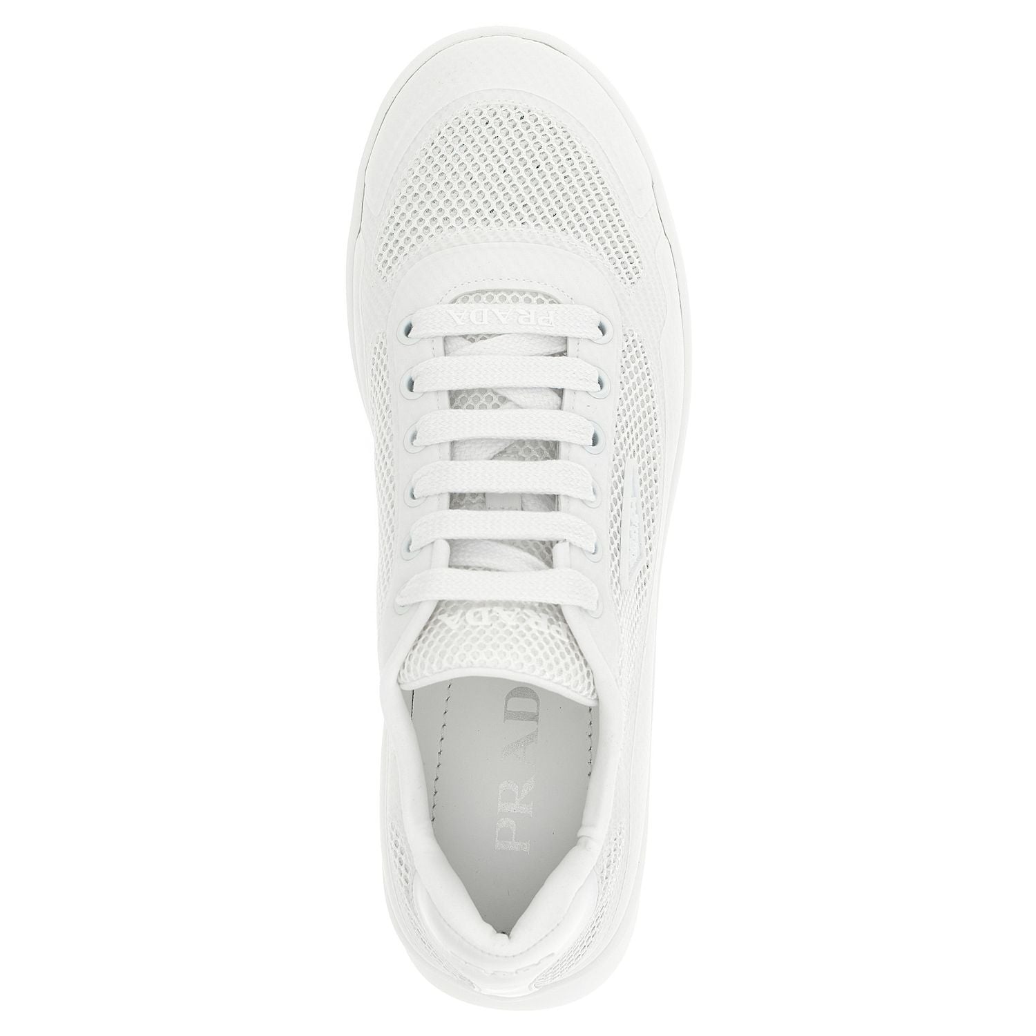 Prada White Polyester Athletic Sneakers
