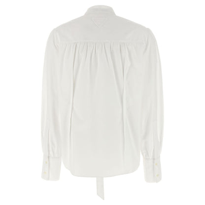 Prada White Cotton Blouse