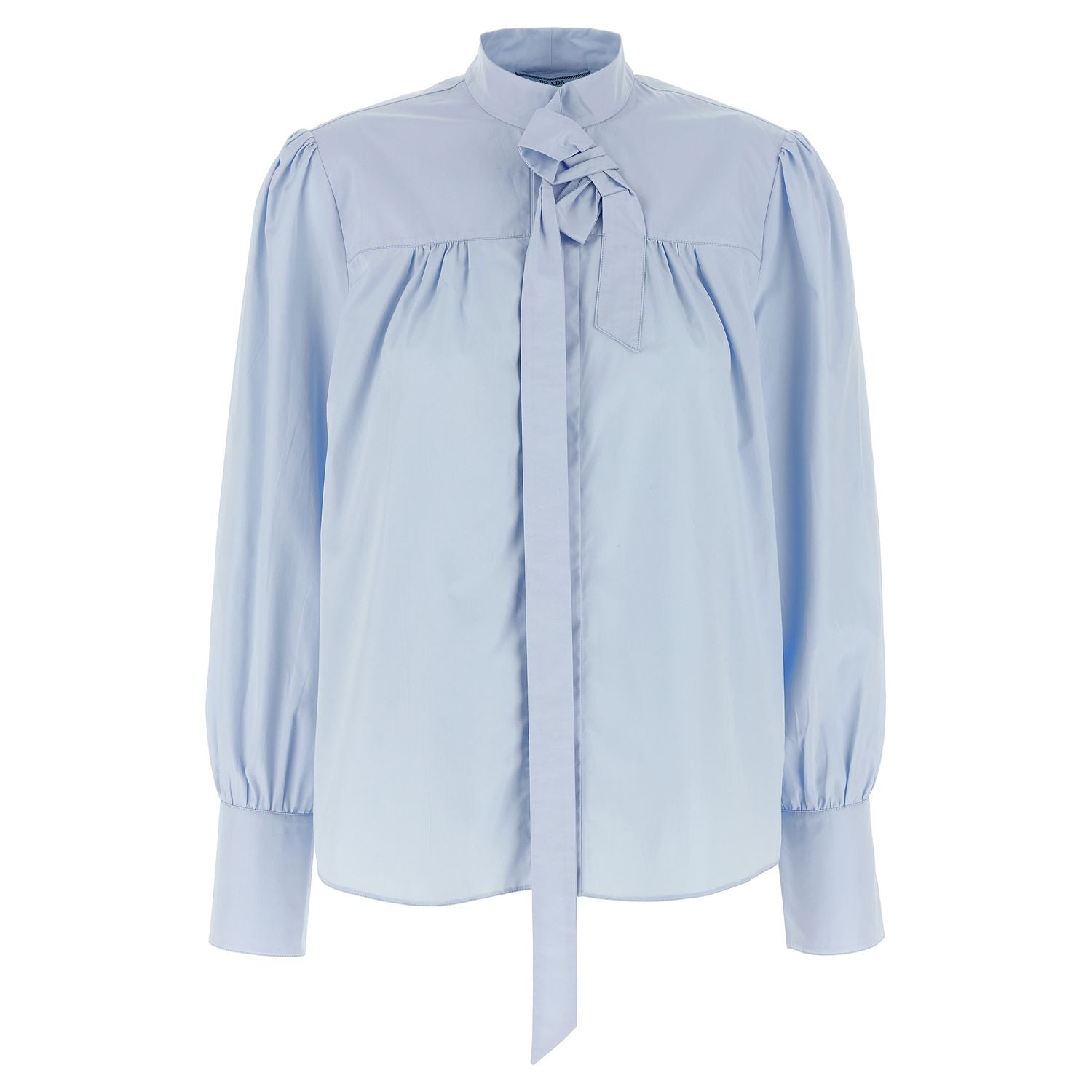 Prada Blue Cotton Blouse