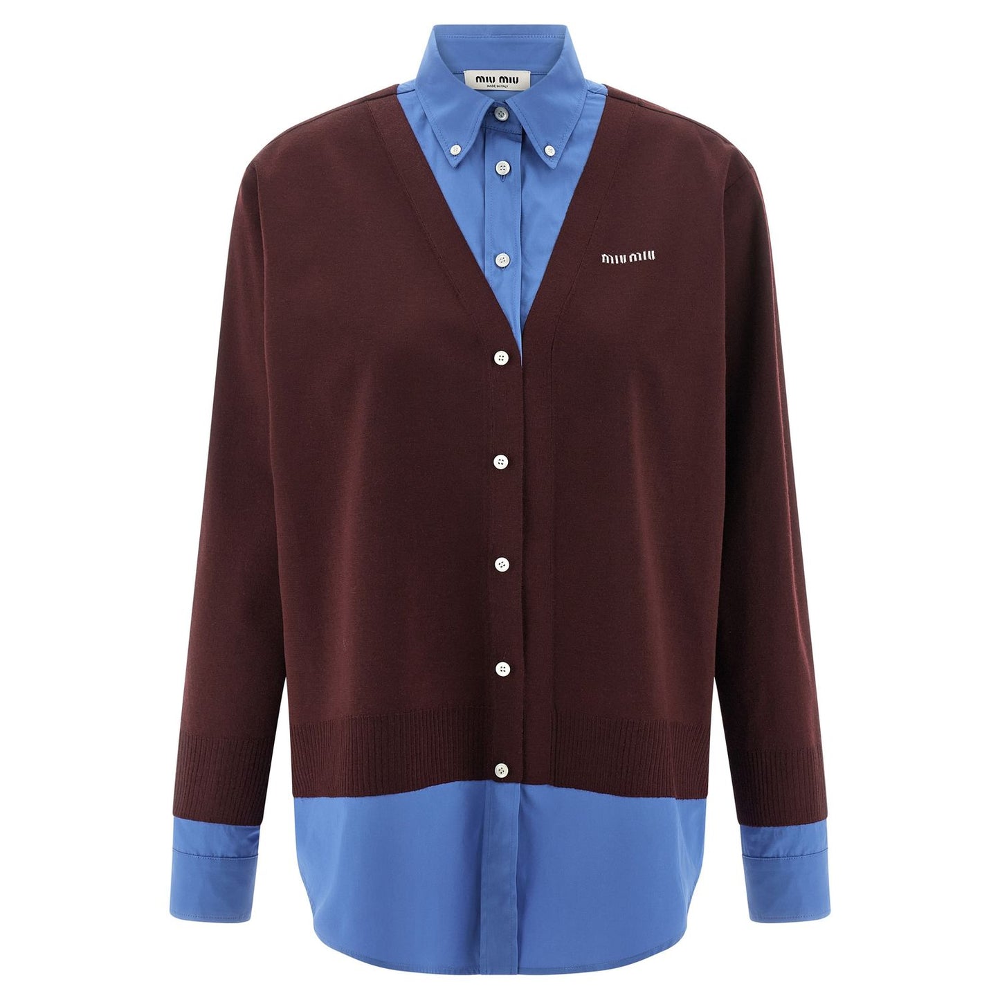 Miu Miu Multicolor Virgin Wool Blouse