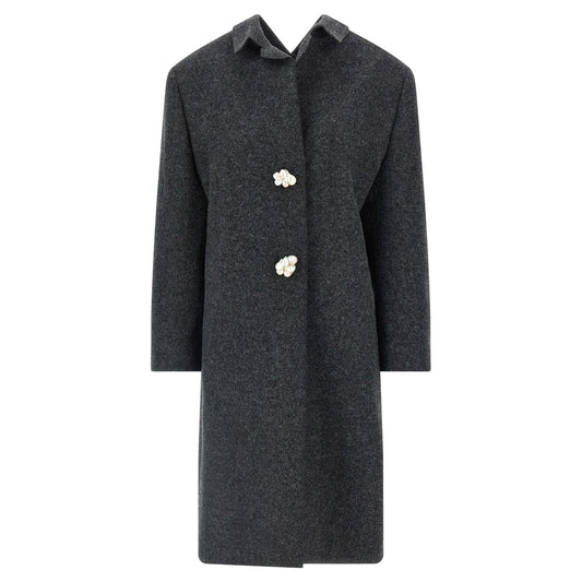 Prada Gray Virgin Wool Coat
