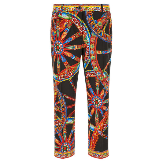 Dolce & Gabbana Multicolor Cotton Casual Pants