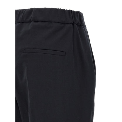 Alberto Biani Black Polyester Cropped Pants