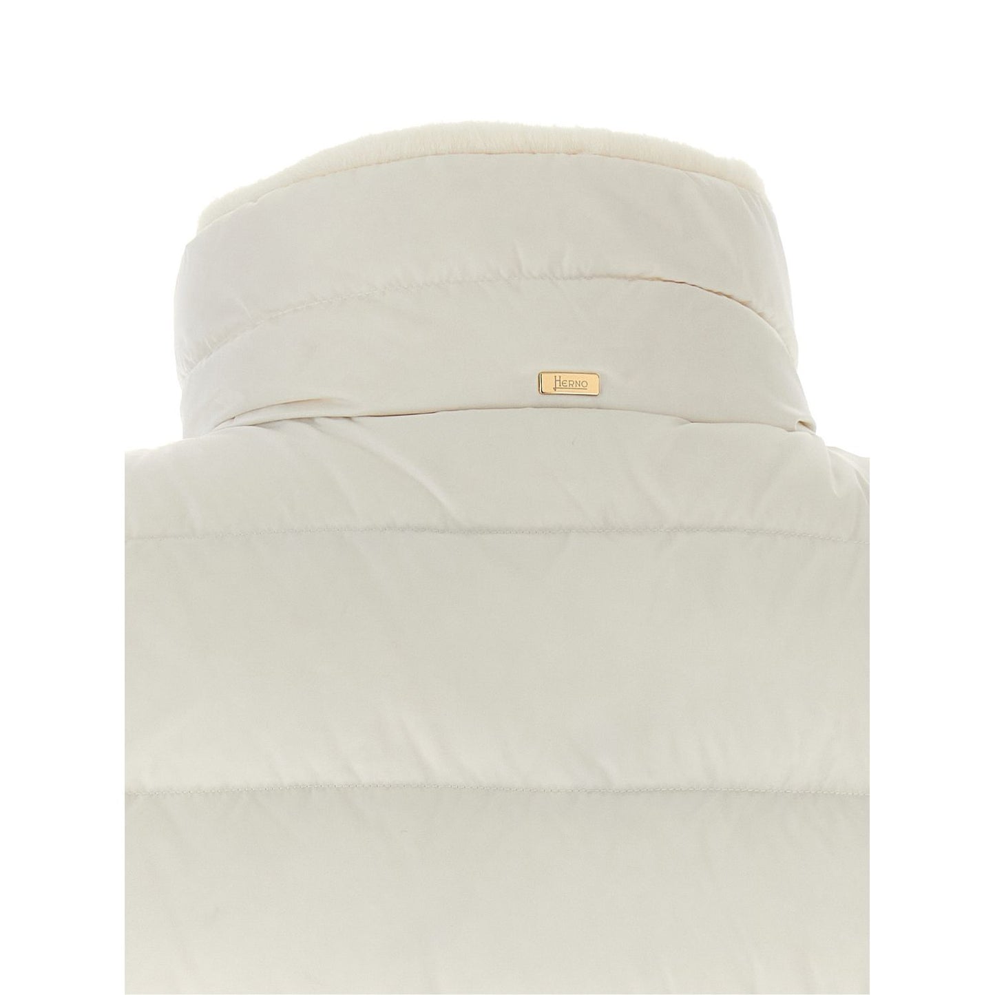 Herno White Polyester Sleeveless Jacket