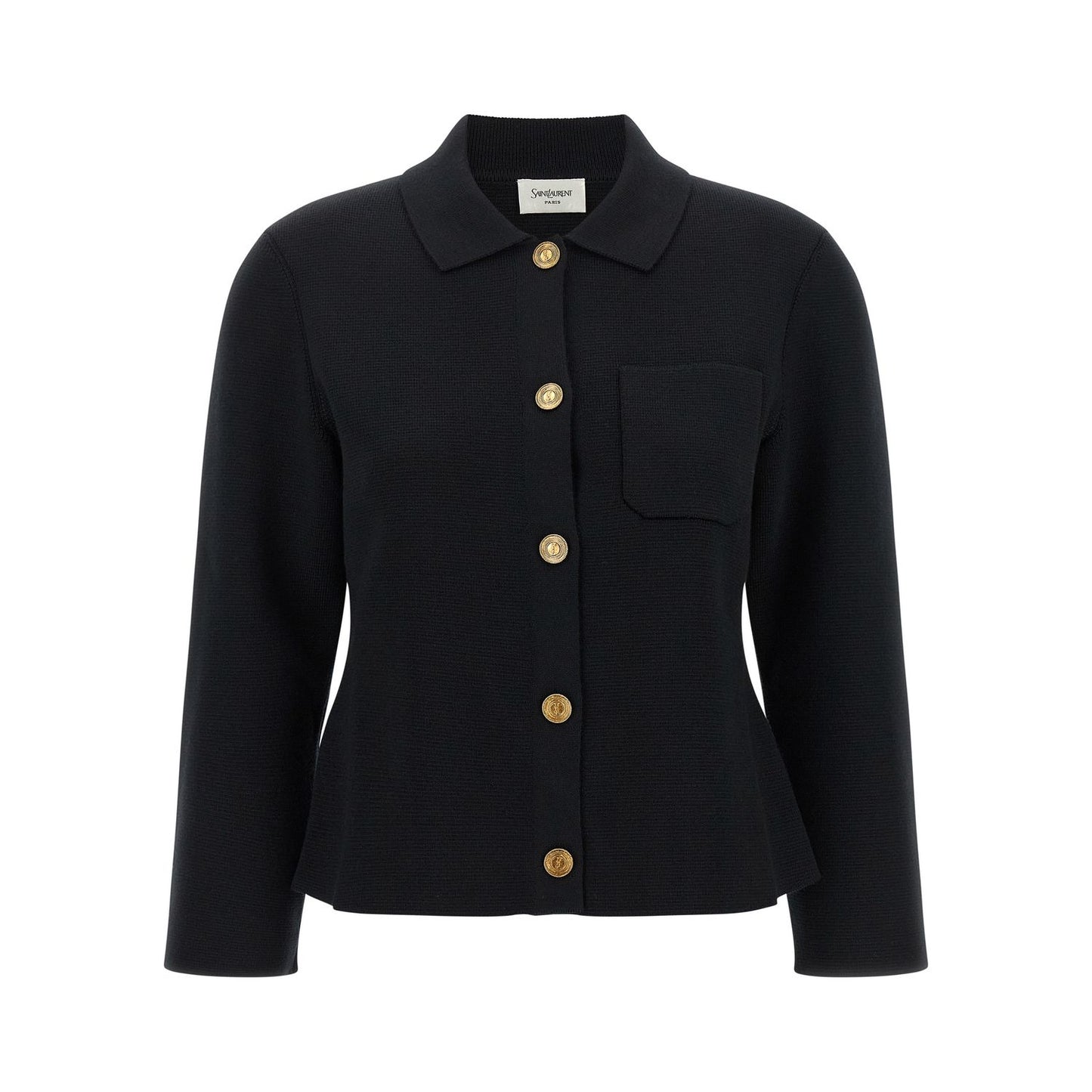 Saint Laurent Black Wool Cardigan