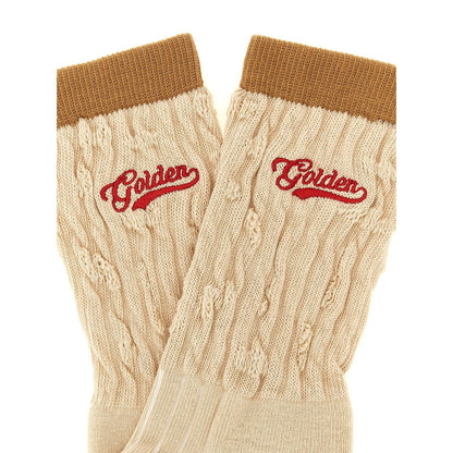 Golden Goose Beige Cotton Socks