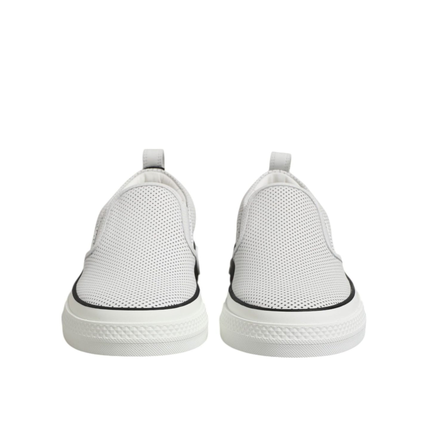 Dolce & Gabbana White Perforated Custom 2.Zero Sneakers Shoes