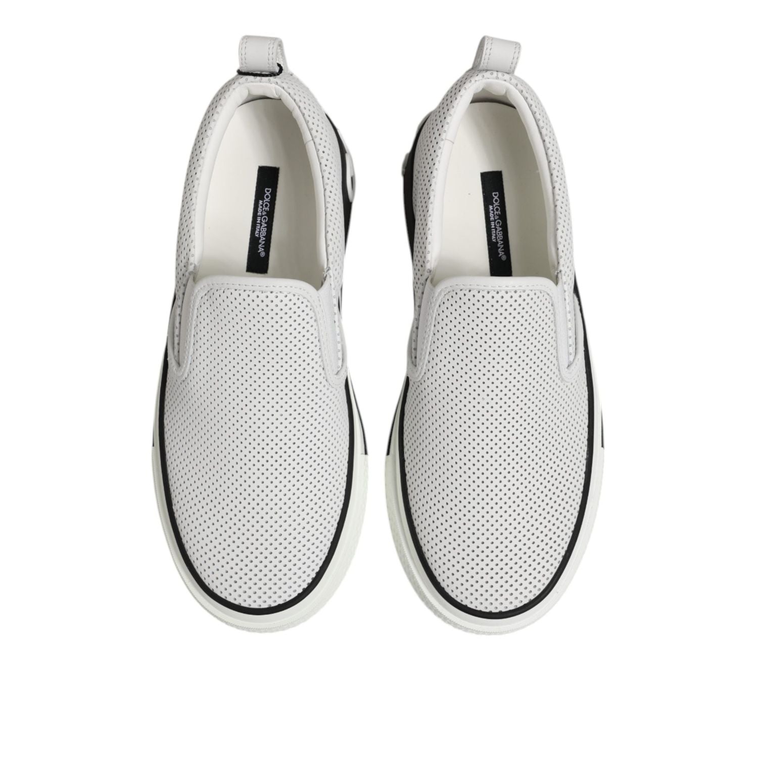 Dolce & Gabbana White Perforated Custom 2.Zero Sneakers Shoes