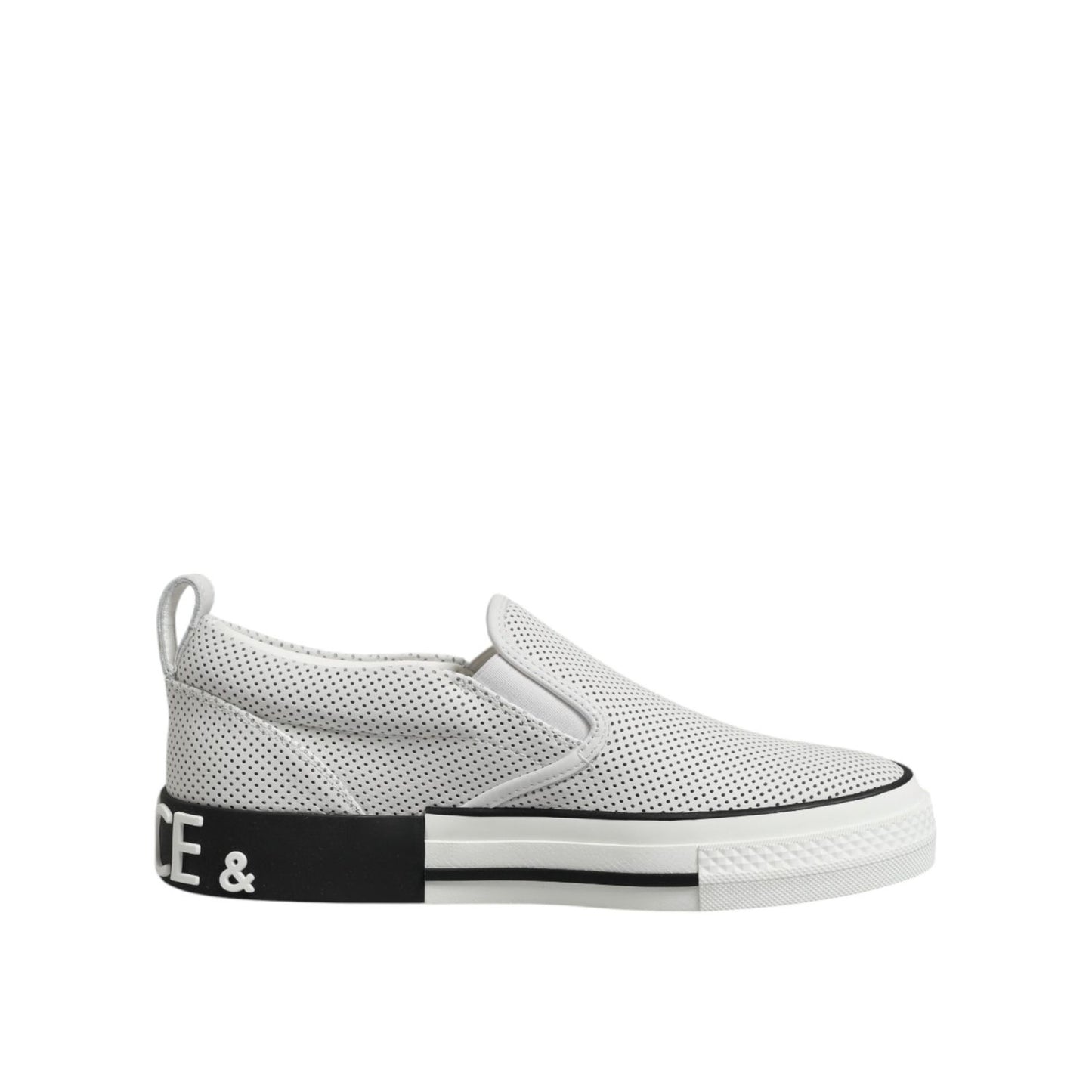 Dolce & Gabbana White Perforated Custom 2.Zero Sneakers Shoes