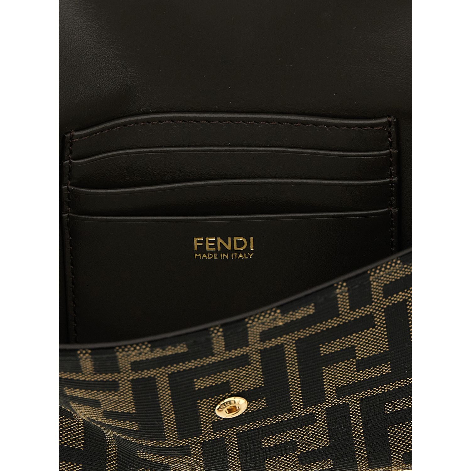 Fendi Brown Polyester Cardholder
