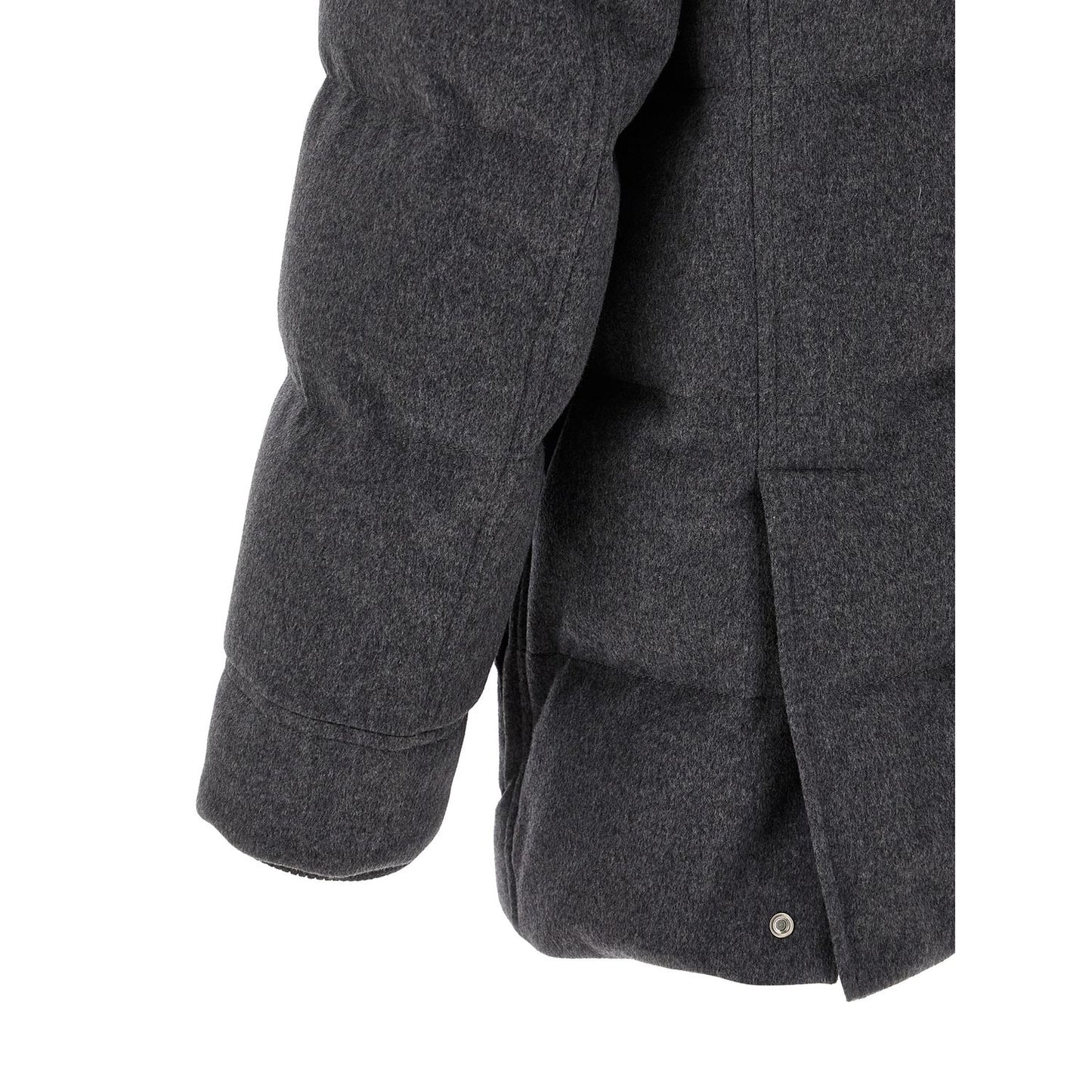 Brunello Cucinelli Gray Wool Parka