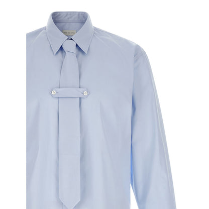 Dries Van Noten Blue Cotton Blouse