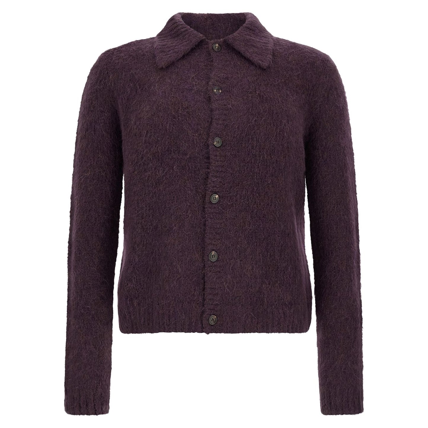 Dries Van Noten Purple Wool Cardigan