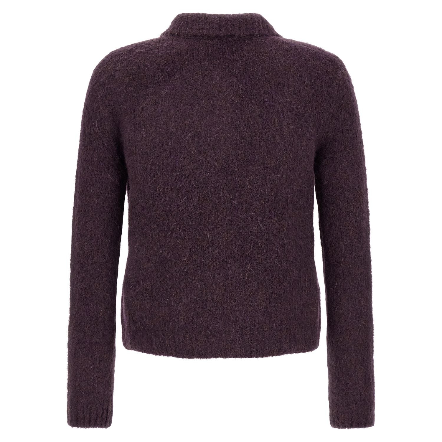 Dries Van Noten Purple Wool Cardigan