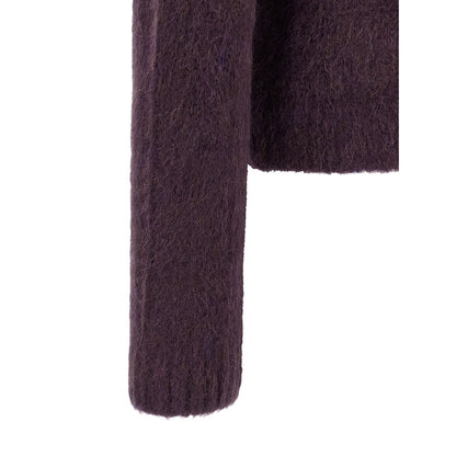 Dries Van Noten Purple Wool Cardigan