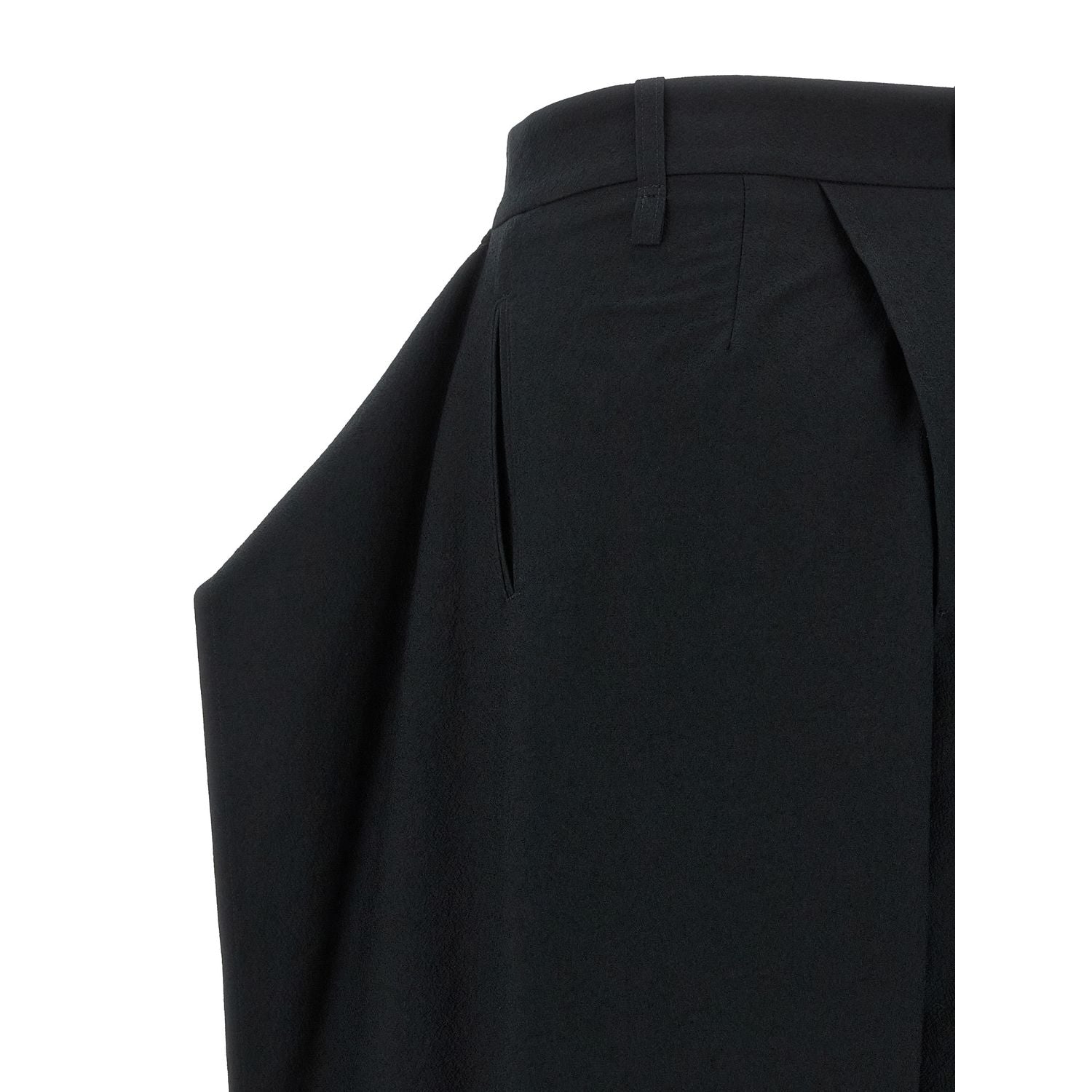Issey Miyake Black Polyester Casual Pants