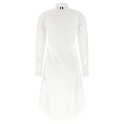 Thom Browne White Cotton Midi Skirt