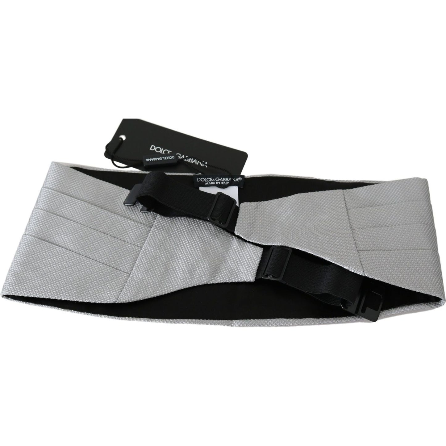 Dolce & Gabbana Gray Men Waist Belt 100% Silk Cummerbund