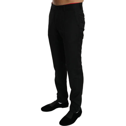 Dolce & Gabbana Black Dress Formal Trouser Mens Wool Pants Jeans & Pants