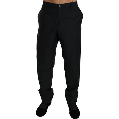 Dolce & Gabbana Black Dress Formal Trouser Men Wool Pants Jeans & Pants