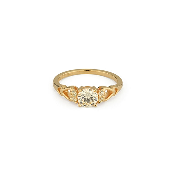 24KAE JEWELS JEWELRY Mod. 12444Y/58 gold ring with diamond setting