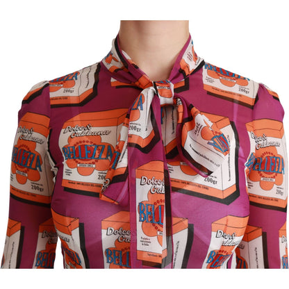 Dolce & Gabbana Purple Silk Bellezza A-Line Gown Dress