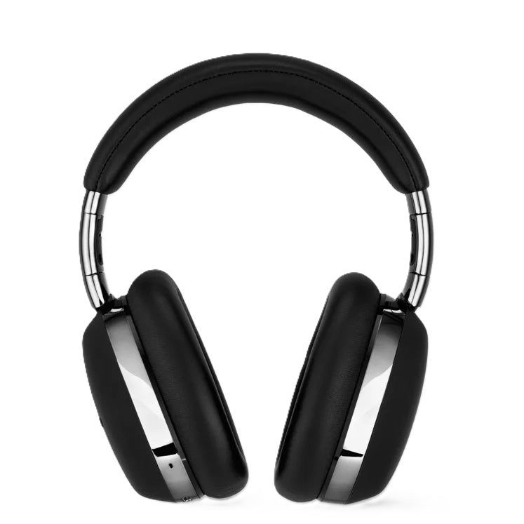 MONTBLANC LEATHER Mod. MB-01 smart unisex headphones made with leather, shown in official packaging.