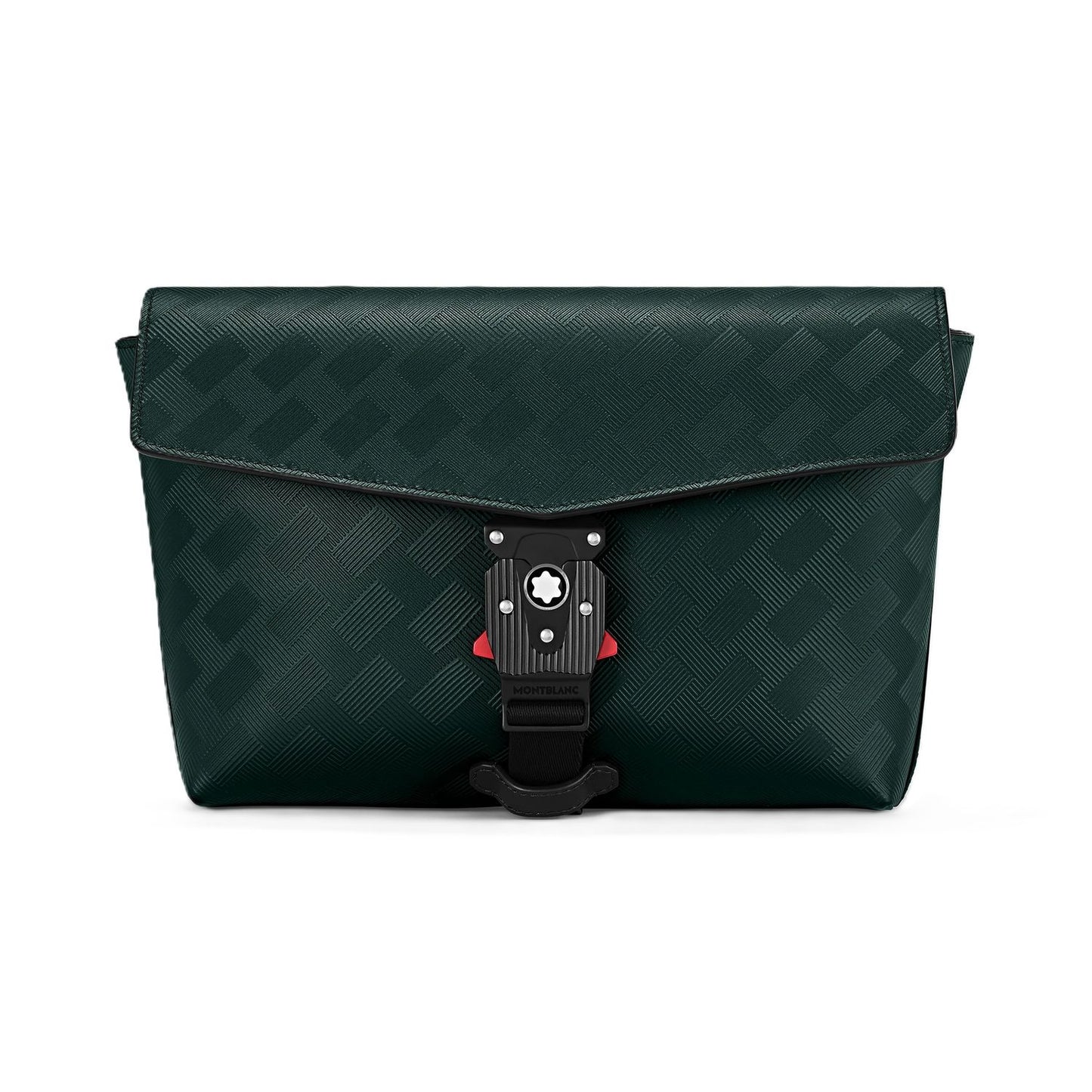 MONTBLANC LEATHER Mod. EXTREME 3.0 ENVELOPE BAG - M LOCK 4810, lady's designer leather bag in official packaging, front view.