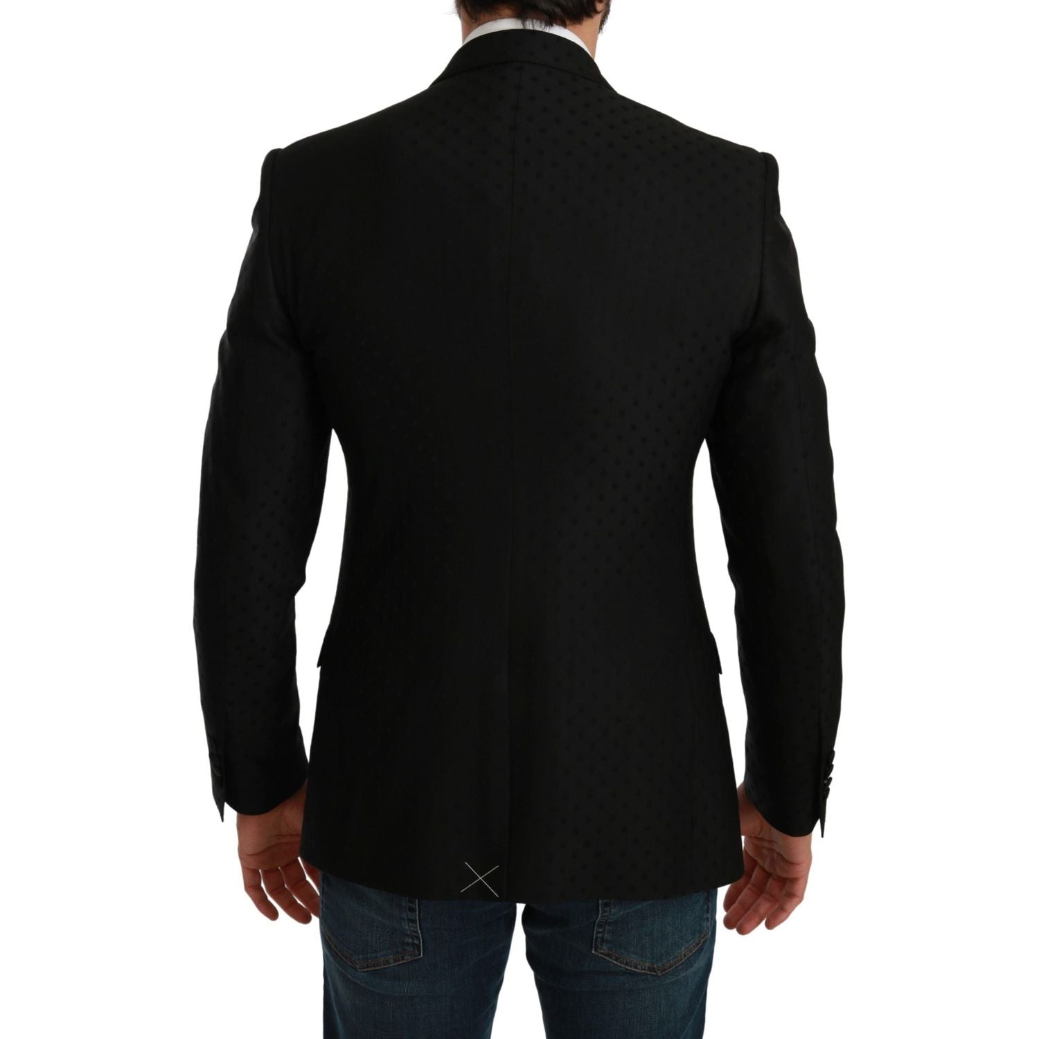 Dolce & Gabbana Black Slim Fit Coat Jacket MARTINI Blazer