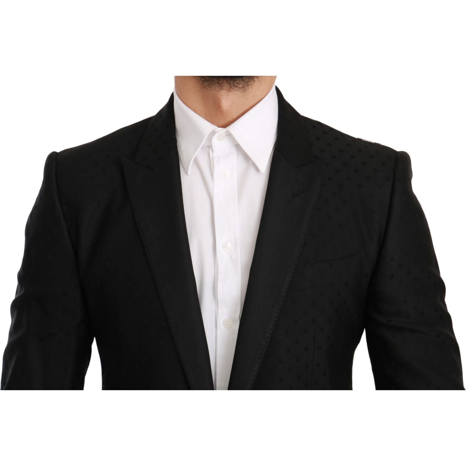 Dolce & Gabbana Black Slim Fit Coat Jacket MARTINI Blazer