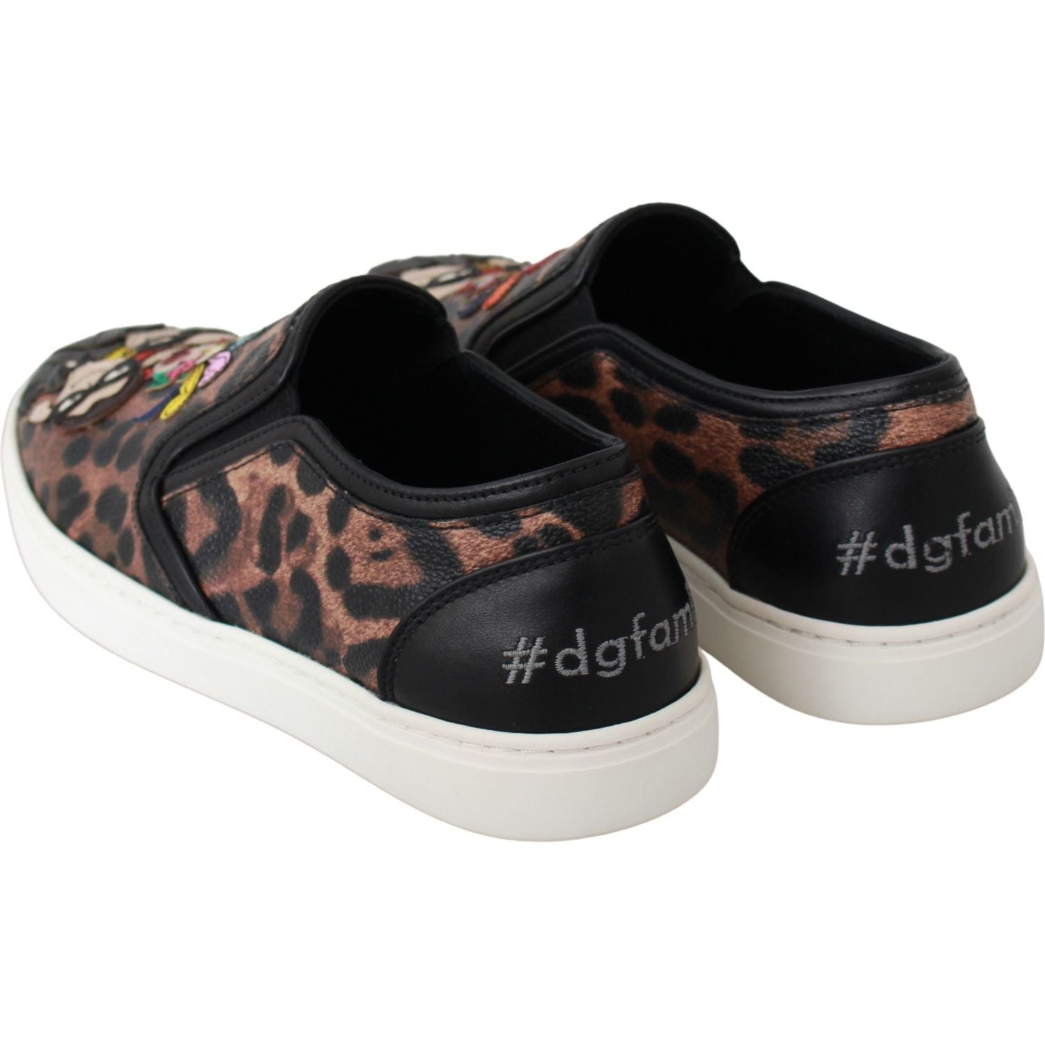 Dolce & Gabbana Leather Leopard #dgfamily Loafers Shoes