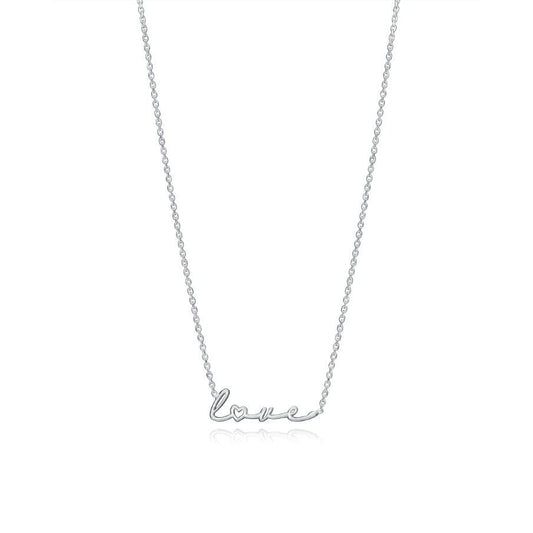 VICEROY JEWELS Mod. 1336C000-00 silver necklace with 'love' pendant for ladies, quartz movement, 5 ATM water resistance, mineral case.