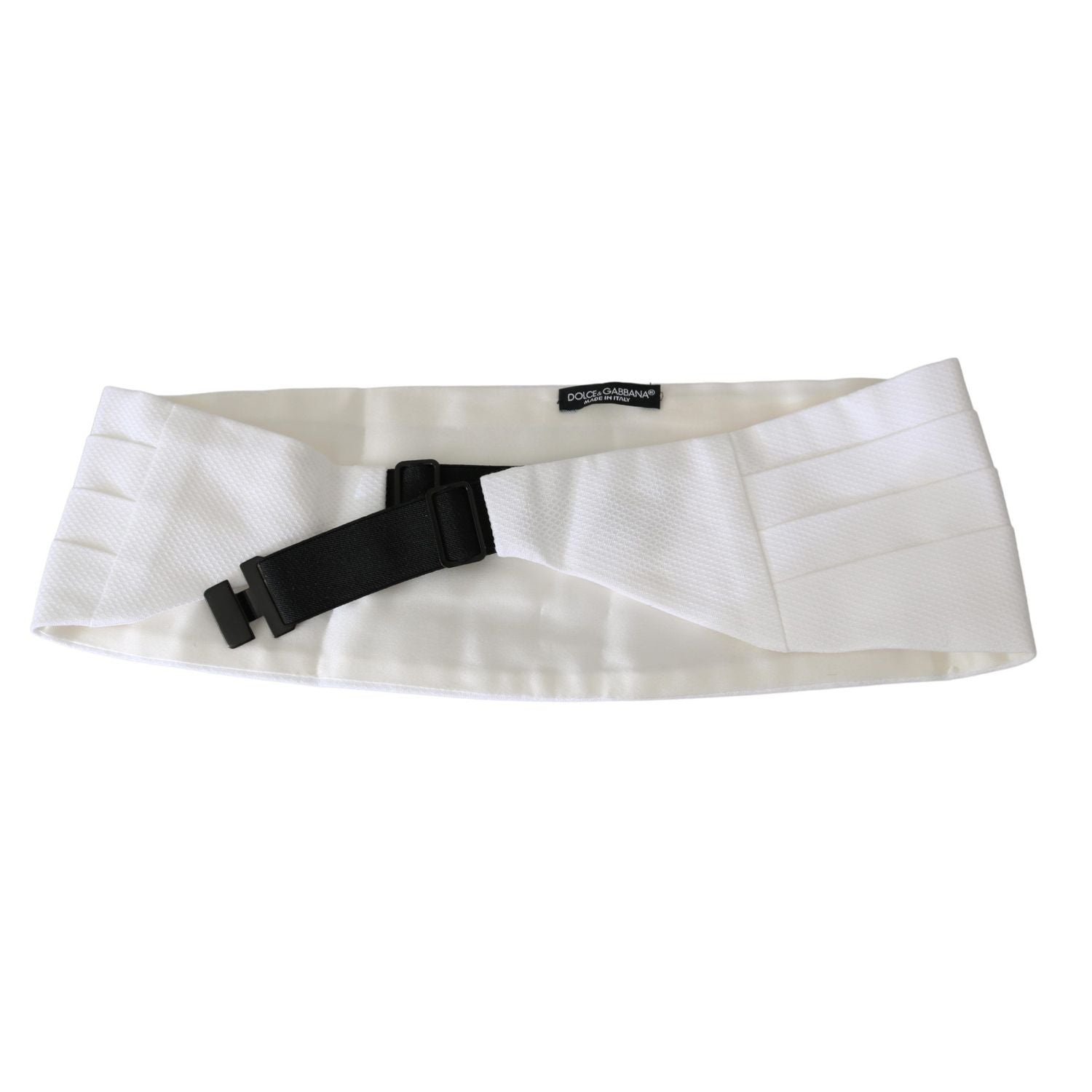 Dolce & Gabbana White Men Waist Belt Cotton Cummerbund
